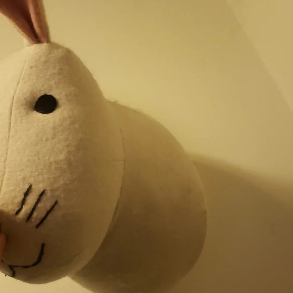 White Rabbit Plush Heads Wall Decor x2